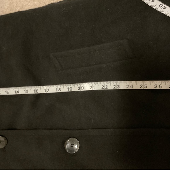 NWT JM Collection Women's Black Long Sleeve Button Front Pea Coat - Size L - Picture 12 of 13